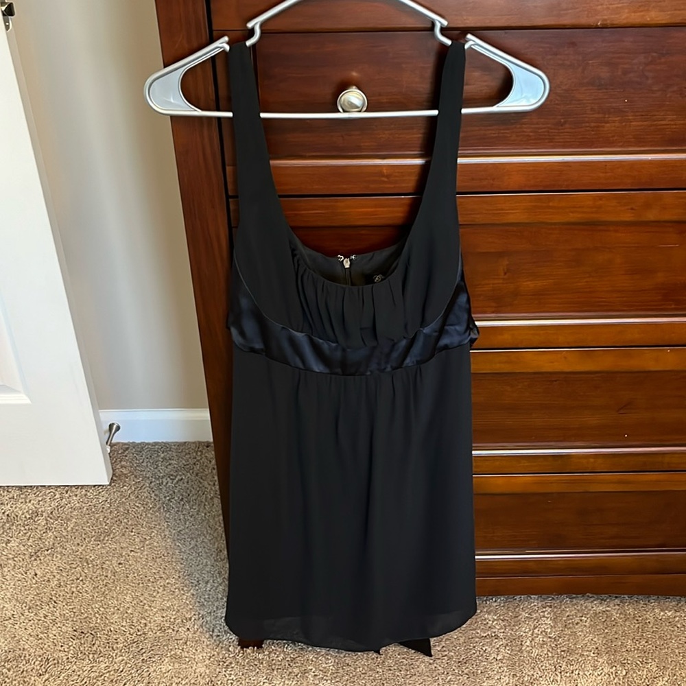 NEW Guess Jet Black Party Dress Women’s Size 9 Tie Back Sleeveless Gorgeous